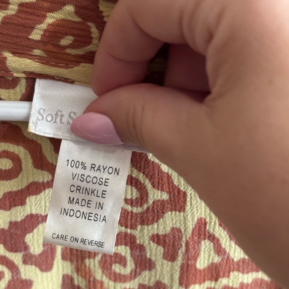 Soft Surroundings Open Front Kimono Cardigan Beaded Trim Crinkle Rayon Boho 3X - Picture 5 of 10